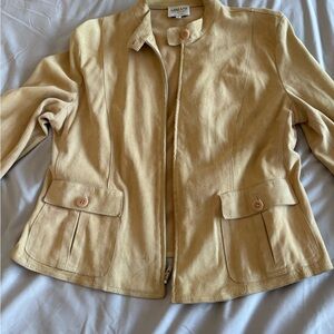 Armani Collezioni Women's Beige Suede Jacket